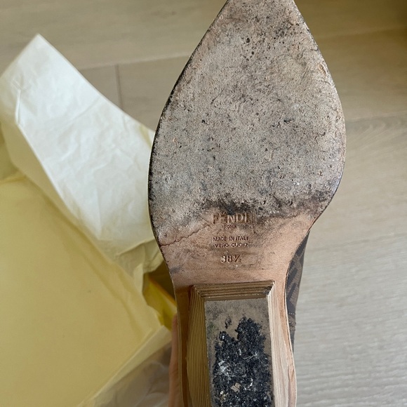 Fendi Western Boots - Heeled Logo Leather Cowboy Boots - Picture 10 of 16